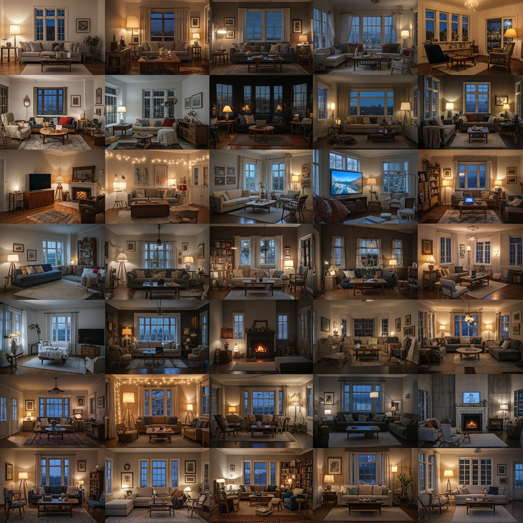 70 living rooms and night