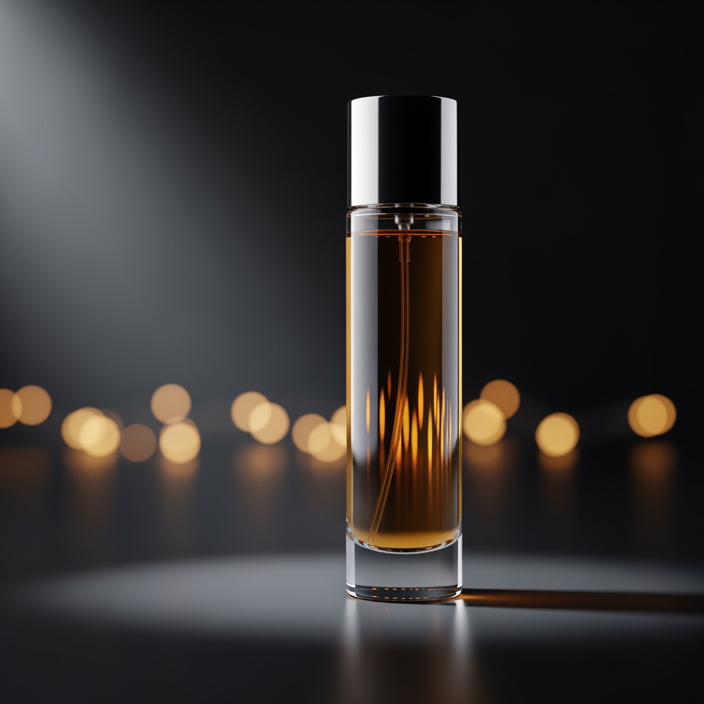 Place the provide perfume bottle into...
