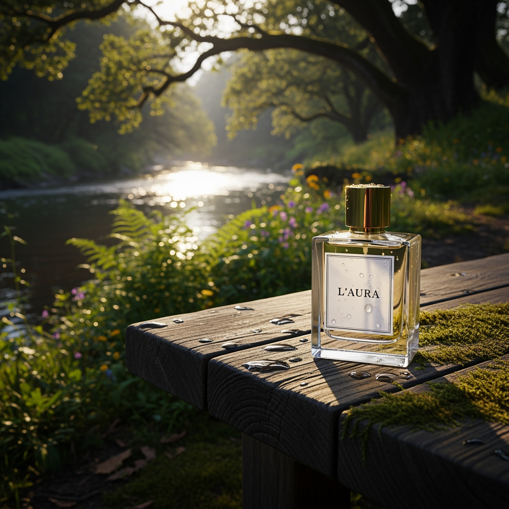 Place the provide perfume bottle into...