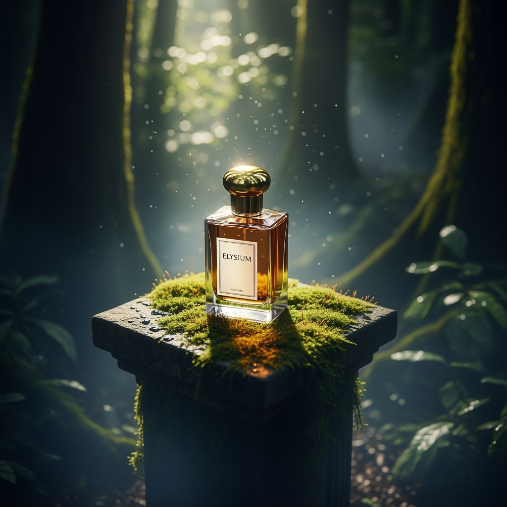 Place the provide perfume bottle into...