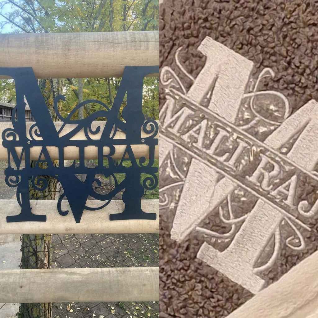 AI Design for i want to represent how from logo without vector and on harder way i can make logo and do it on embroidery machine,so first is picture what clients sent me and second what i made,can you make one posts to represent that just with photo without text about process