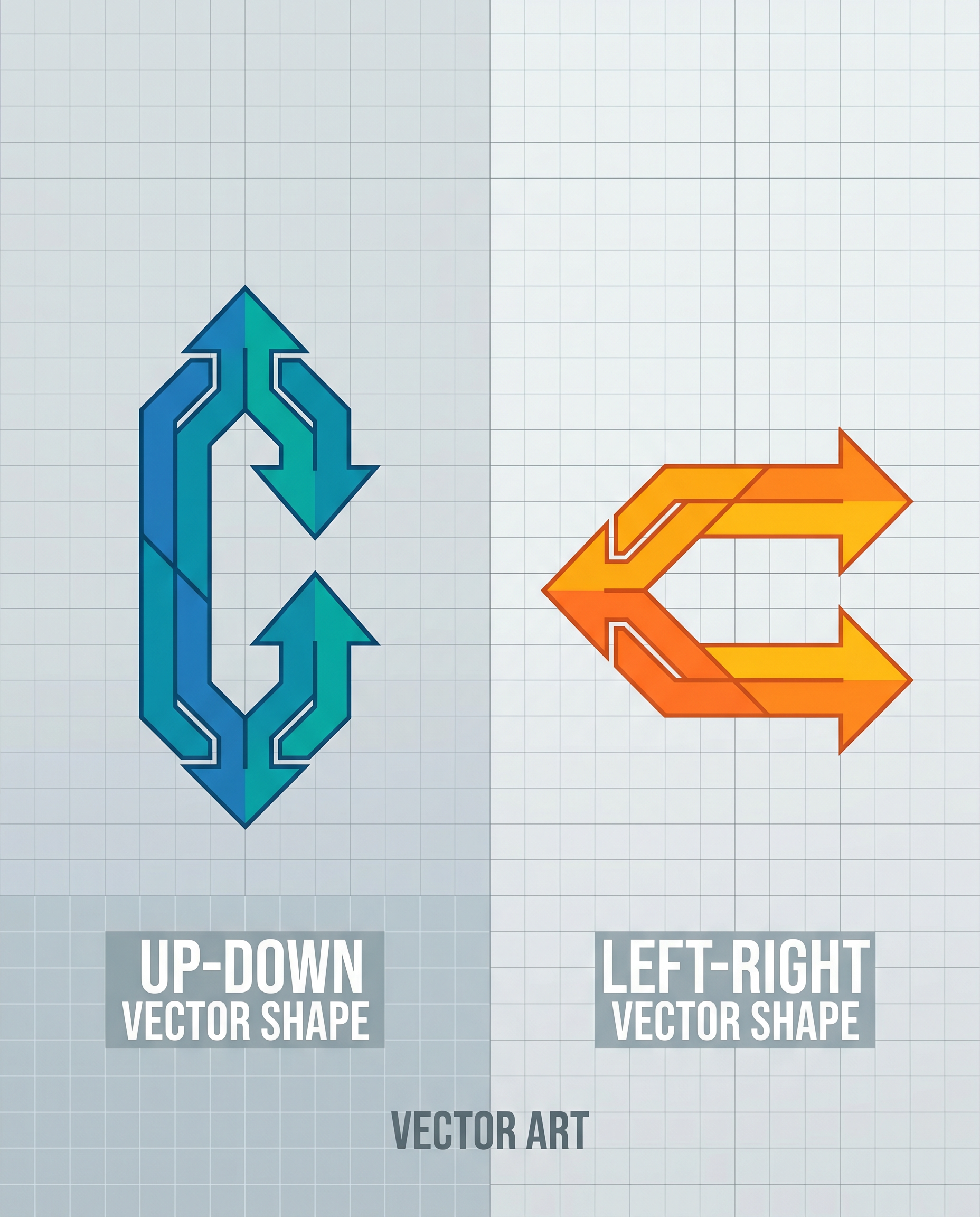 AI Design for you can create C letterr in updown direction ot leftright direction create in vector shape