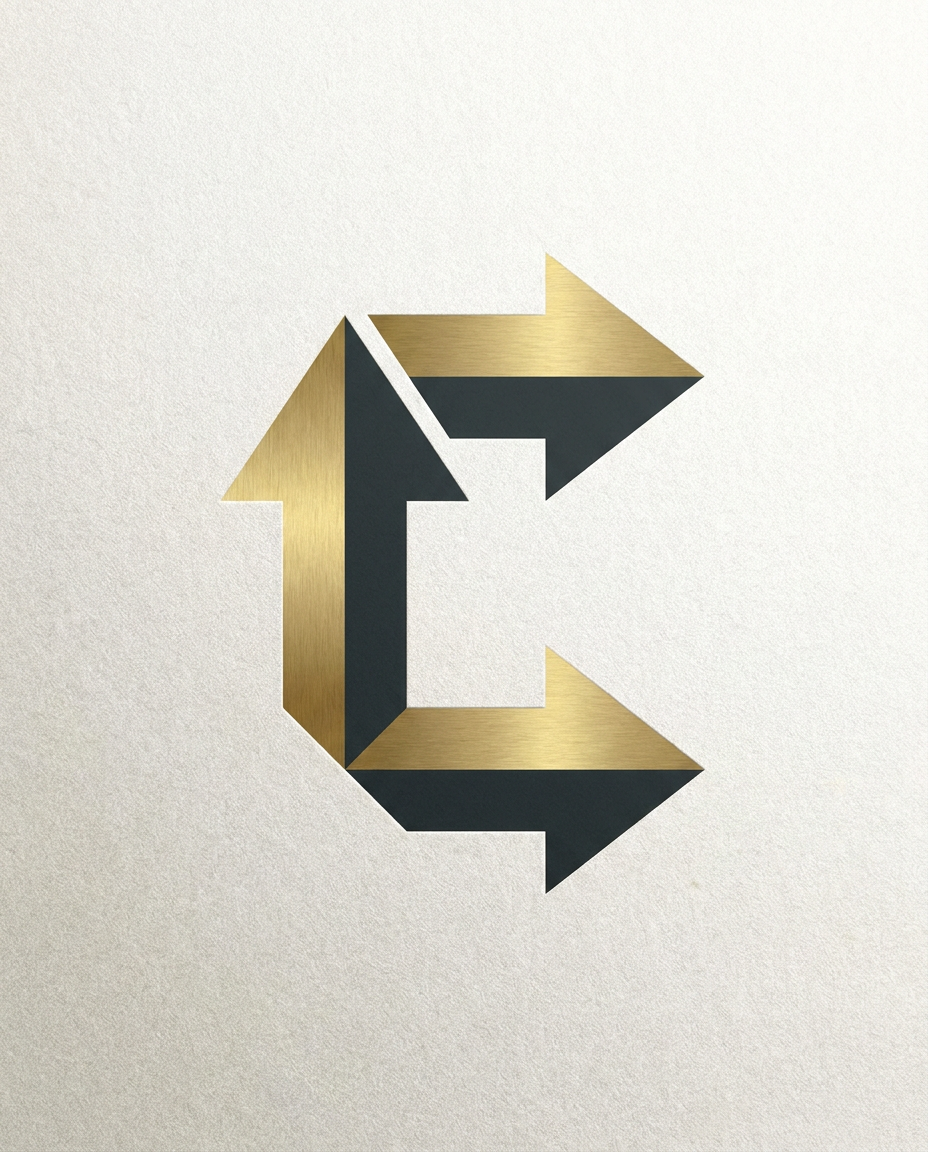 AI Design for you can create C letterr in updown direction ot leftright direction create in vector shape and luxury and minimlistic