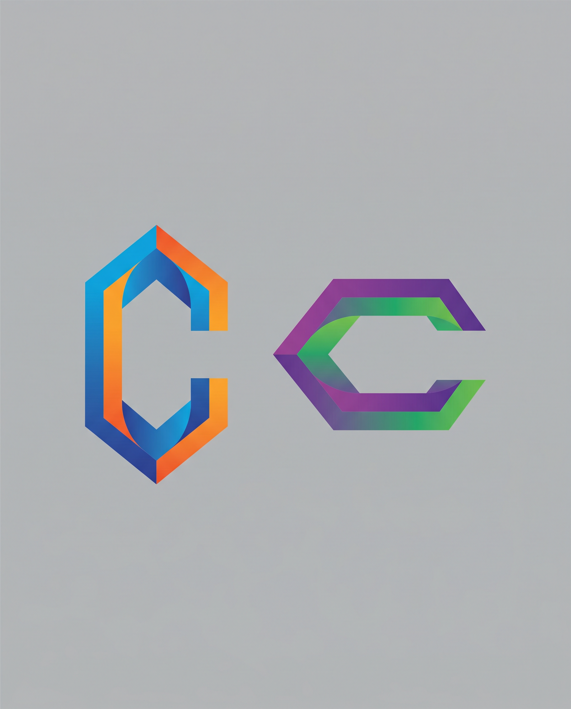 AI Design for you can create C letterr in updown direction ot leftright direction create in vector shape