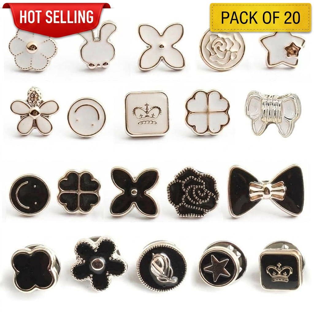 AI Design for Exact layout from the image
White background
Red badge:
HOT SELLING
Yellow badge:
PACK OF 20
All buttons fully visible without overlap