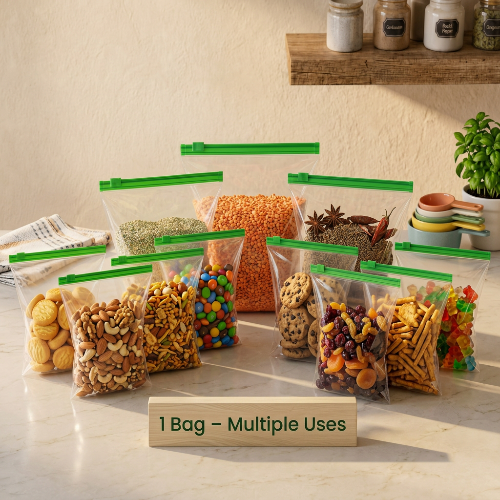 AI Design for MAKE THE PIC SAME IT IS BUT MAKE ALL THE BAG TO THE SAME SIZE