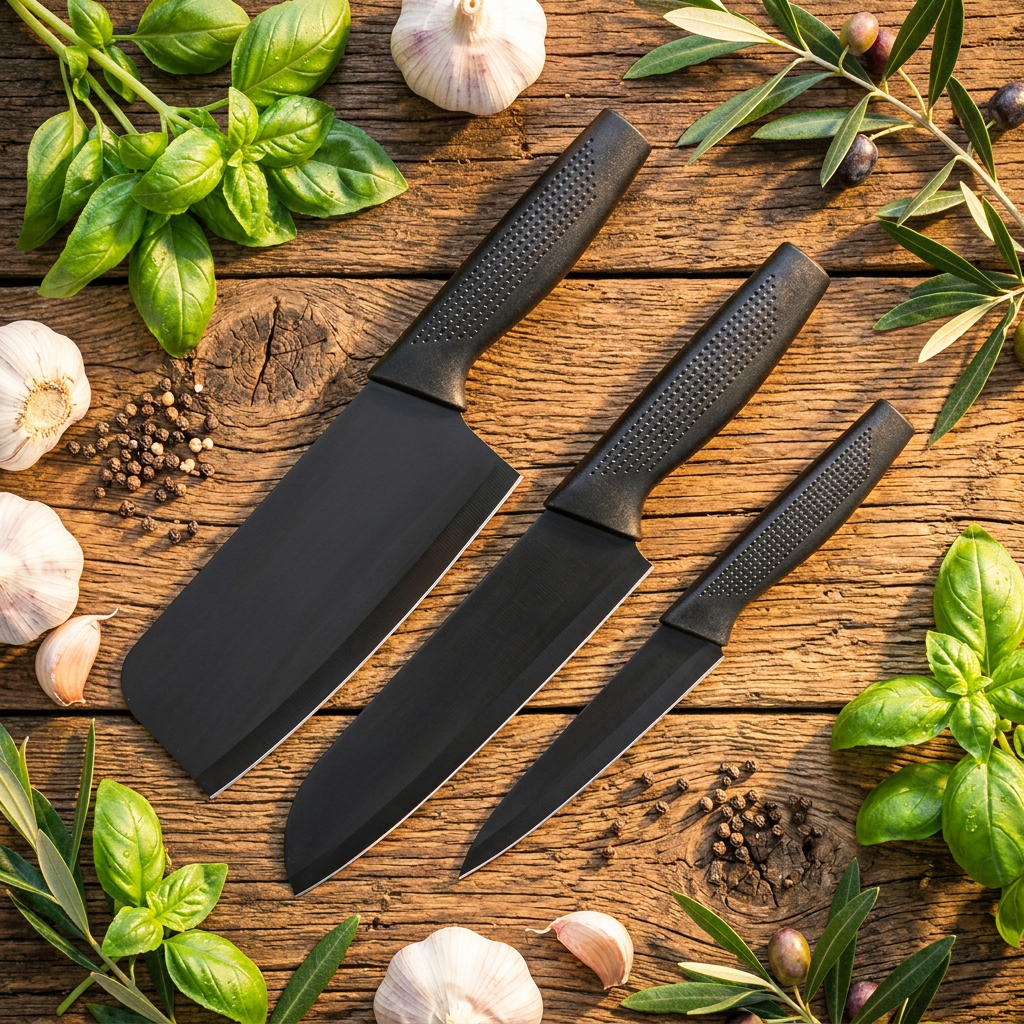 AI Design for MAKE THE PICTURE LIGHTER SO THAT KNIFES CAN BE SEEN PROPERLY