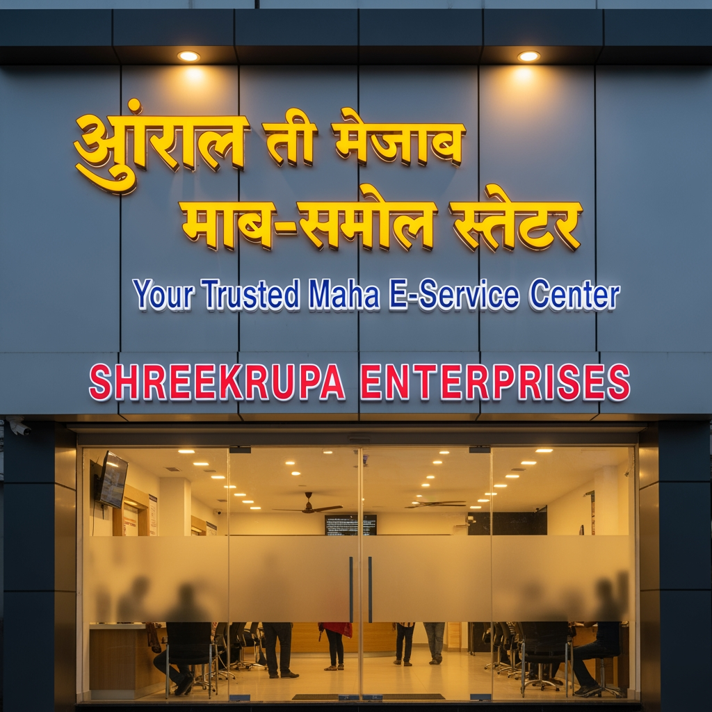 AI Design for "आपले हक्काचे महा ई-सेवा केंद्र"SHREEKRUPA ENTERPRISES