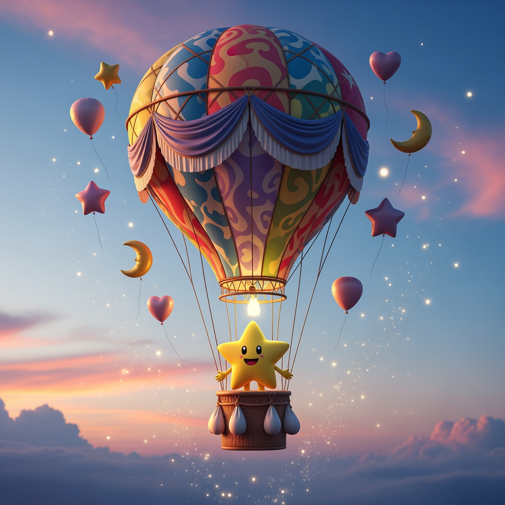 AI Design for STAR WITH BALLON WALA CREATIVE KAR KEDIKHAO