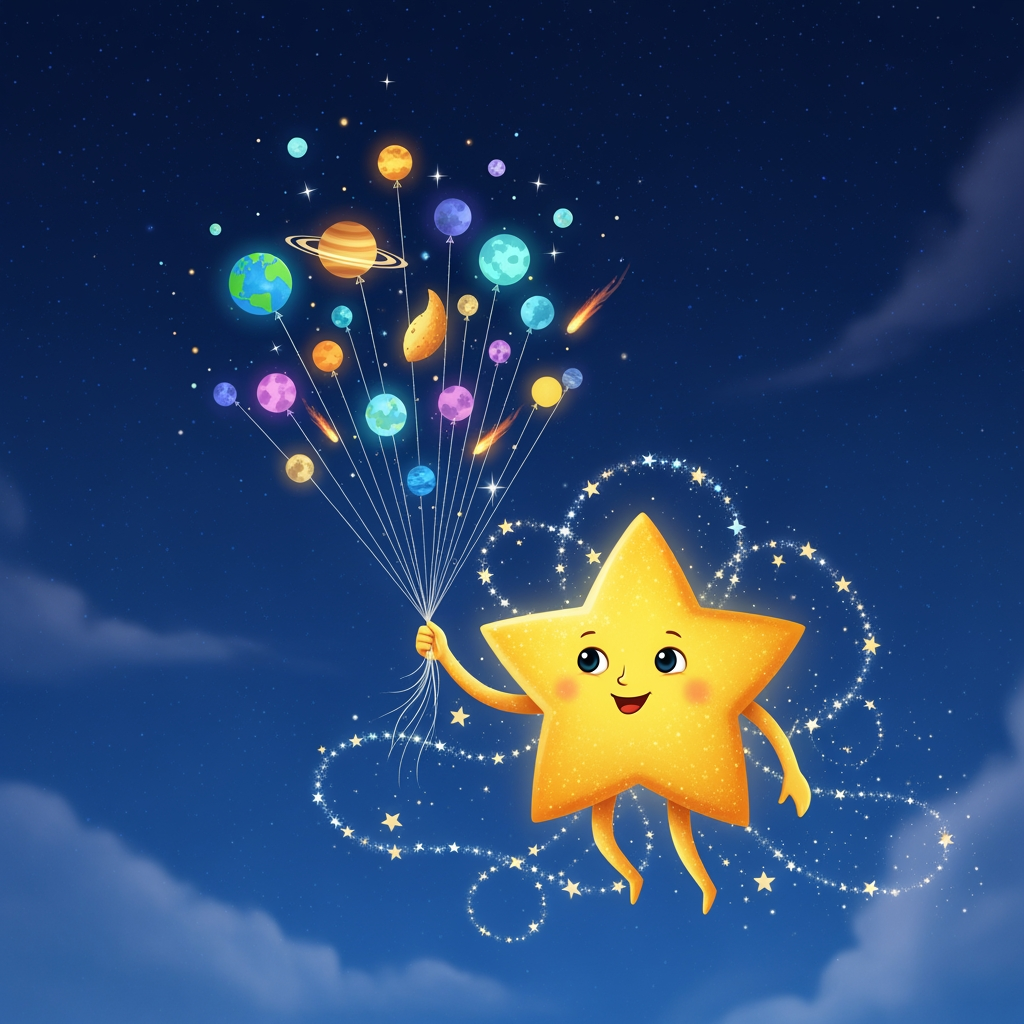 AI Design for STAR WITH BALLON WALA CREATIVE KAR KEDIKHAO