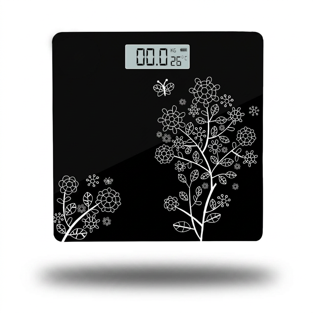 AI Design for Weight scale floating slightly above a clean white background with a subtle shadow underneath, creating a modern premium look while keeping the focus on the product.