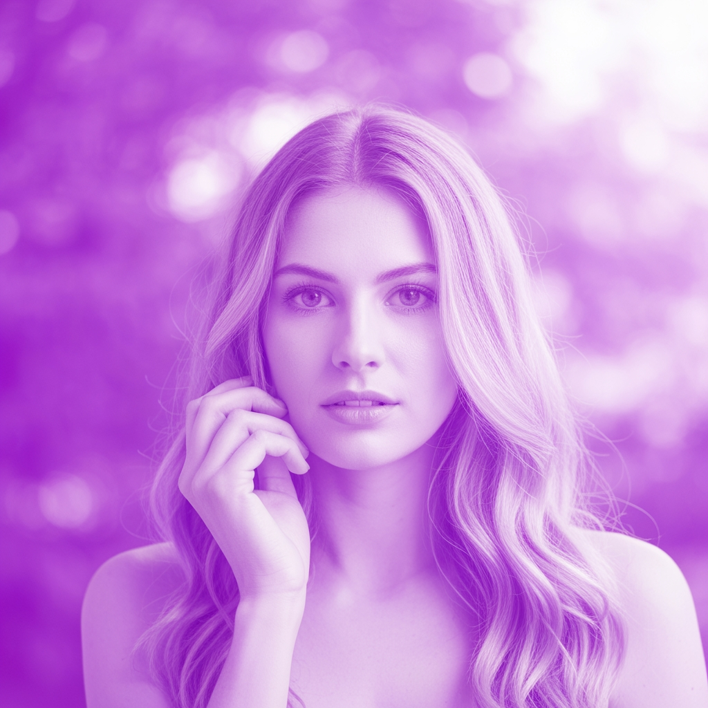 AI Design for Change the color to purple and white