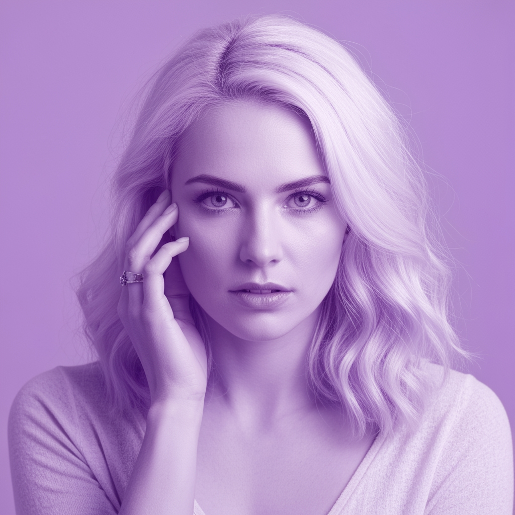 AI Design for Change the color to purple and white