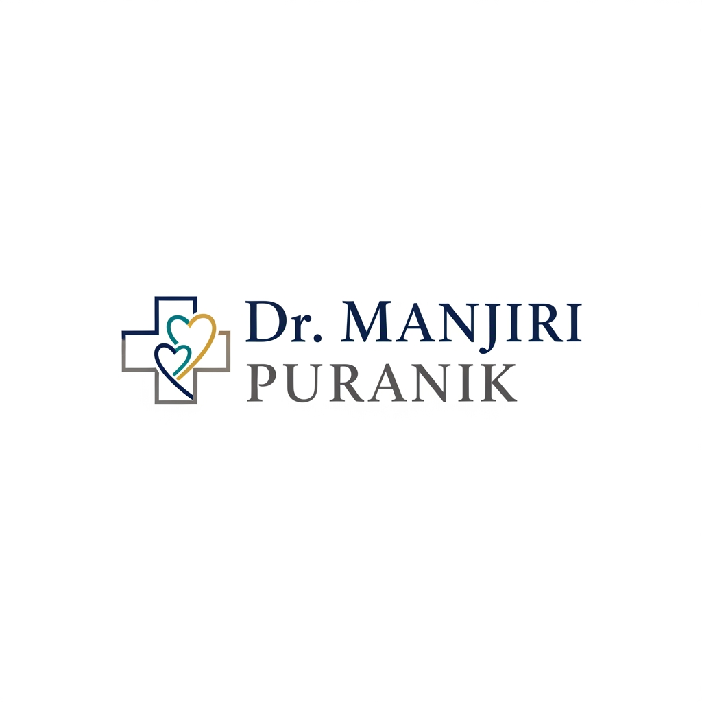 AI Design for I WANT TO CREATE A PROFESSIONAL LOGO OF ( DR. Manjiri Puranik ) MAKE IT LIKE PROPER CORPORATE LOGO