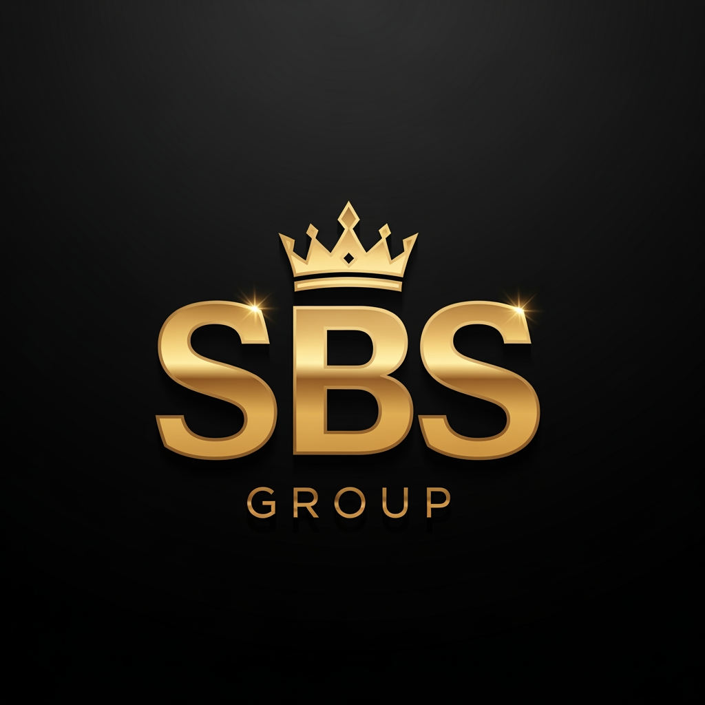 AI Design for Design a world-class luxury corporate logo for "SBS GROUP". The logo should represent a powerful Indian business empire with interests in hospitality, events, real estate, technology, and entertainment.
Create a bold SBS monogram as the centerpiece, crafted in premium metallic gold with elegant 3D detailing. Integrate a subtle royal crown above the initials, symbolizing leadership, legacy, and authority. The design must be minimal yet commanding, similar to the branding standards of luxury global corporations.
Use a black background with gold accents. Add sophisticated lighting, sharp edges, and premium metallic reflections. The word "GROUP" should appear beneath SBS in a clean, modern luxury font.
The logo must look outstanding when displayed on luxury cars, SUVs, office buildings, entrance gates, business cards, uniforms, and social media profiles.
Style: Luxury, Corporate, Royal, Powerful, Timeless, Premium.
Color Palette: Metallic Gold, Deep Black, Dark Charcoal.
Quality: Ultra-high-end branding, vector logo, award-winning design, professional corporate identity, 8K resolution.
Avoid: Racing logos, sports logos, cartoon elements, excessive effects, speed lines, flames, or gaming-style designs.