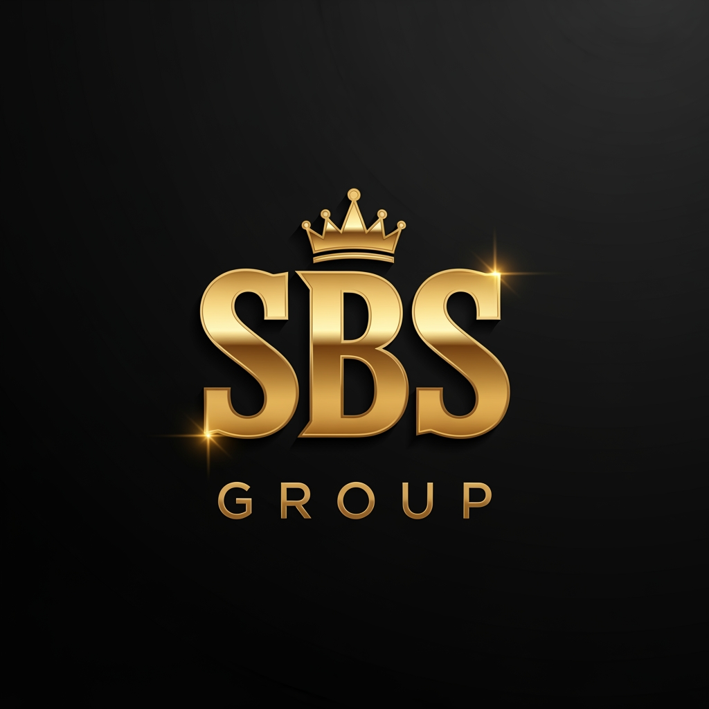 AI Design for Design a world-class luxury corporate logo for "SBS GROUP". The logo should represent a powerful Indian business empire with interests in hospitality, events, real estate, technology, and entertainment.
Create a bold SBS monogram as the centerpiece, crafted in premium metallic gold with elegant 3D detailing. Integrate a subtle royal crown above the initials, symbolizing leadership, legacy, and authority. The design must be minimal yet commanding, similar to the branding standards of luxury global corporations.
Use a black background with gold accents. Add sophisticated lighting, sharp edges, and premium metallic reflections. The word "GROUP" should appear beneath SBS in a clean, modern luxury font.
The logo must look outstanding when displayed on luxury cars, SUVs, office buildings, entrance gates, business cards, uniforms, and social media profiles.
Style: Luxury, Corporate, Royal, Powerful, Timeless, Premium.
Color Palette: Metallic Gold, Deep Black, Dark Charcoal.
Quality: Ultra-high-end branding, vector logo, award-winning design, professional corporate identity, 8K resolution.
Avoid: Racing logos, sports logos, cartoon elements, excessive effects, speed lines, flames, or gaming-style designs.