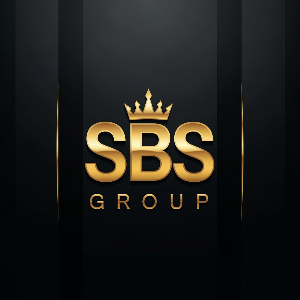 AI Design for Design a world-class luxury corporate logo for "SBS GROUP". The logo should represent a powerful Indian business empire with interests in hospitality, events, real estate, technology, and entertainment.
Create a bold SBS monogram as the centerpiece, crafted in premium metallic gold with elegant 3D detailing. Integrate a subtle royal crown above the initials, symbolizing leadership, legacy, and authority. The design must be minimal yet commanding, similar to the branding standards of luxury global corporations.
Use a black background with gold accents. Add sophisticated lighting, sharp edges, and premium metallic reflections. The word "GROUP" should appear beneath SBS in a clean, modern luxury font.
The logo must look outstanding when displayed on luxury cars, SUVs, office buildings, entrance gates, business cards, uniforms, and social media profiles.
Style: Luxury, Corporate, Royal, Powerful, Timeless, Premium.
Color Palette: Metallic Gold, Deep Black, Dark Charcoal.
Quality: Ultra-high-end branding, vector logo, award-winning design, professional corporate identity, 8K resolution.
Avoid: Racing logos, sports logos, cartoon elements, excessive effects, speed lines, flames, or gaming-style designs.