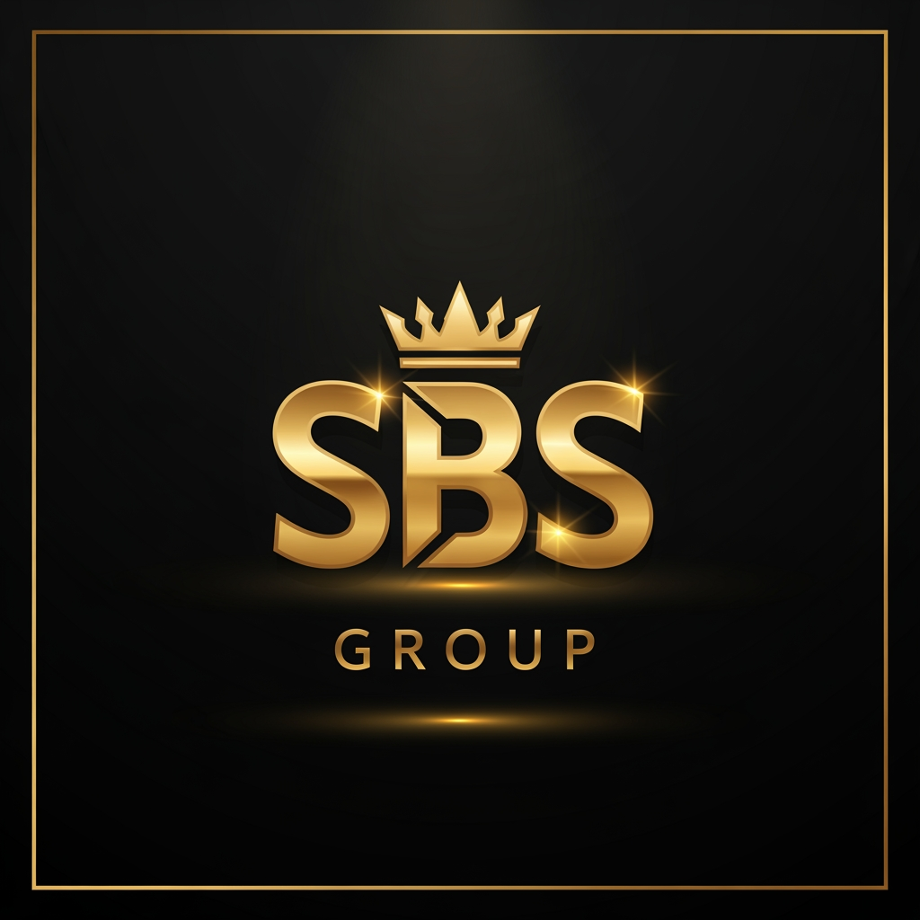 AI Design for Design a world-class luxury corporate logo for "SBS GROUP". The logo should represent a powerful Indian business empire with interests in hospitality, events, real estate, technology, and entertainment.
Create a bold SBS monogram as the centerpiece, crafted in premium metallic gold with elegant 3D detailing. Integrate a subtle royal crown above the initials, symbolizing leadership, legacy, and authority. The design must be minimal yet commanding, similar to the branding standards of luxury global corporations.
Use a black background with gold accents. Add sophisticated lighting, sharp edges, and premium metallic reflections. The word "GROUP" should appear beneath SBS in a clean, modern luxury font.
The logo must look outstanding when displayed on luxury cars, SUVs, office buildings, entrance gates, business cards, uniforms, and social media profiles.
Style: Luxury, Corporate, Royal, Powerful, Timeless, Premium.
Color Palette: Metallic Gold, Deep Black, Dark Charcoal.
Quality: Ultra-high-end branding, vector logo, award-winning design, professional corporate identity, 8K resolution.
Avoid: Racing logos, sports logos, cartoon elements, excessive effects, speed lines, flames, or gaming-style designs.