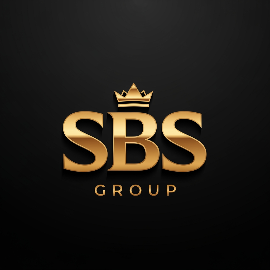 AI Design for Design a world-class luxury corporate logo for "SBS GROUP". The logo should represent a powerful Indian business empire with interests in hospitality, events, real estate, technology, and entertainment.
Create a bold SBS monogram as the centerpiece, crafted in premium metallic gold with elegant 3D detailing. Integrate a subtle royal crown above the initials, symbolizing leadership, legacy, and authority. The design must be minimal yet commanding, similar to the branding standards of luxury global corporations.
Use a black background with gold accents. Add sophisticated lighting, sharp edges, and premium metallic reflections. The word "GROUP" should appear beneath SBS in a clean, modern luxury font.
The logo must look outstanding when displayed on luxury cars, SUVs, office buildings, entrance gates, business cards, uniforms, and social media profiles.
Style: Luxury, Corporate, Royal, Powerful, Timeless, Premium.
Color Palette: Metallic Gold, Deep Black, Dark Charcoal.
Quality: Ultra-high-end branding, vector logo, award-winning design, professional corporate identity, 8K resolution.
Avoid: Racing logos, sports logos, cartoon elements, excessive effects, speed lines, flames, or gaming-style designs.