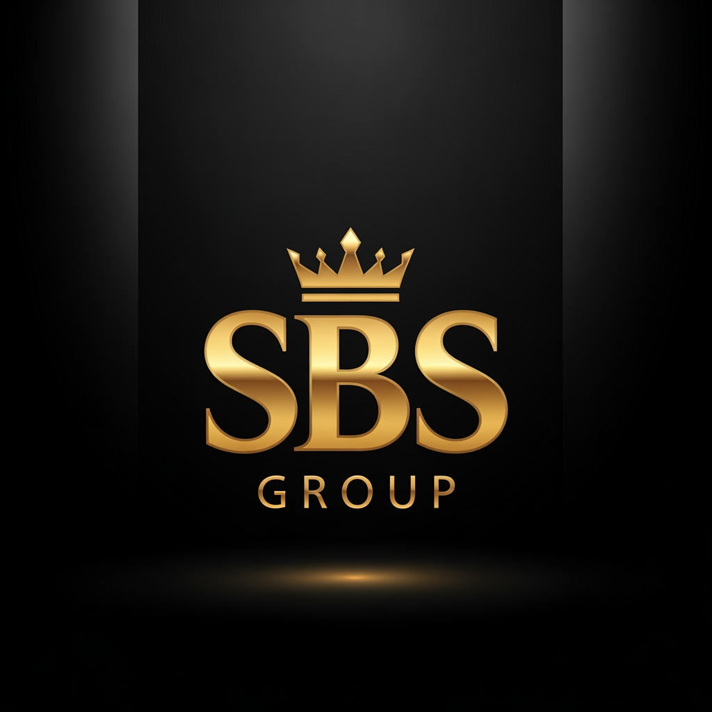 AI Design for Design a world-class luxury corporate logo for "SBS GROUP". The logo should represent a powerful Indian business empire with interests in hospitality, events, real estate, technology, and entertainment.
Create a bold SBS monogram as the centerpiece, crafted in premium metallic gold with elegant 3D detailing. Integrate a subtle royal crown above the initials, symbolizing leadership, legacy, and authority. The design must be minimal yet commanding, similar to the branding standards of luxury global corporations.
Use a black background with gold accents. Add sophisticated lighting, sharp edges, and premium metallic reflections. The word "GROUP" should appear beneath SBS in a clean, modern luxury font.
The logo must look outstanding when displayed on luxury cars, SUVs, office buildings, entrance gates, business cards, uniforms, and social media profiles.
Style: Luxury, Corporate, Royal, Powerful, Timeless, Premium.
Color Palette: Metallic Gold, Deep Black, Dark Charcoal.
Quality: Ultra-high-end branding, vector logo, award-winning design, professional corporate identity, 8K resolution.
Avoid: Racing logos, sports logos, cartoon elements, excessive effects, speed lines, flames, or gaming-style designs.