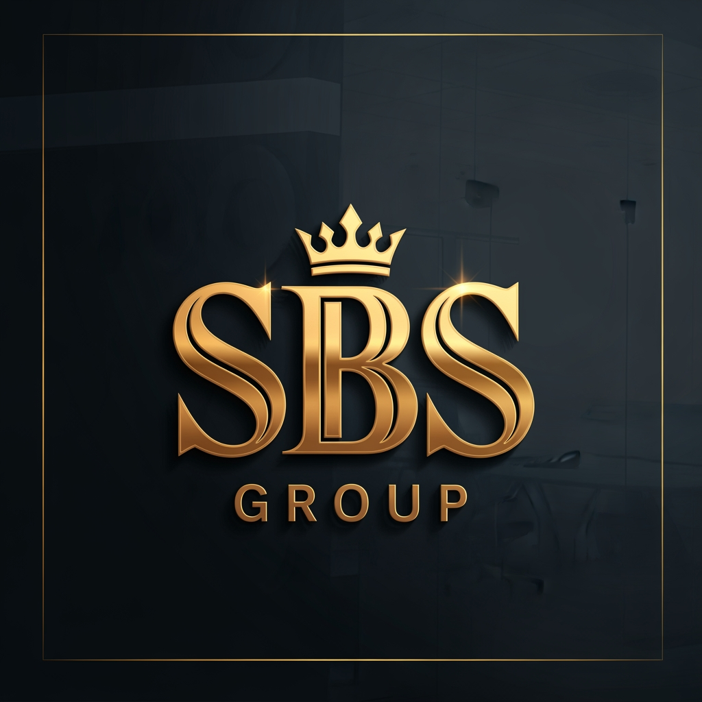 AI Design for Design a world-class luxury corporate logo for "SBS GROUP". The logo should represent a powerful Indian business empire with interests in hospitality, events, real estate, technology, and entertainment.
Create a bold SBS monogram as the centerpiece, crafted in premium metallic gold with elegant 3D detailing. Integrate a subtle royal crown above the initials, symbolizing leadership, legacy, and authority. The design must be minimal yet commanding, similar to the branding standards of luxury global corporations.
Use a black background with gold accents. Add sophisticated lighting, sharp edges, and premium metallic reflections. The word "GROUP" should appear beneath SBS in a clean, modern luxury font.
The logo must look outstanding when displayed on luxury cars, SUVs, office buildings, entrance gates, business cards, uniforms, and social media profiles.
Style: Luxury, Corporate, Royal, Powerful, Timeless, Premium.
Color Palette: Metallic Gold, Deep Black, Dark Charcoal.
Quality: Ultra-high-end branding, vector logo, award-winning design, professional corporate identity, 8K resolution.
Avoid: Racing logos, sports logos, cartoon elements, excessive effects, speed lines, flames, or gaming-style designs.