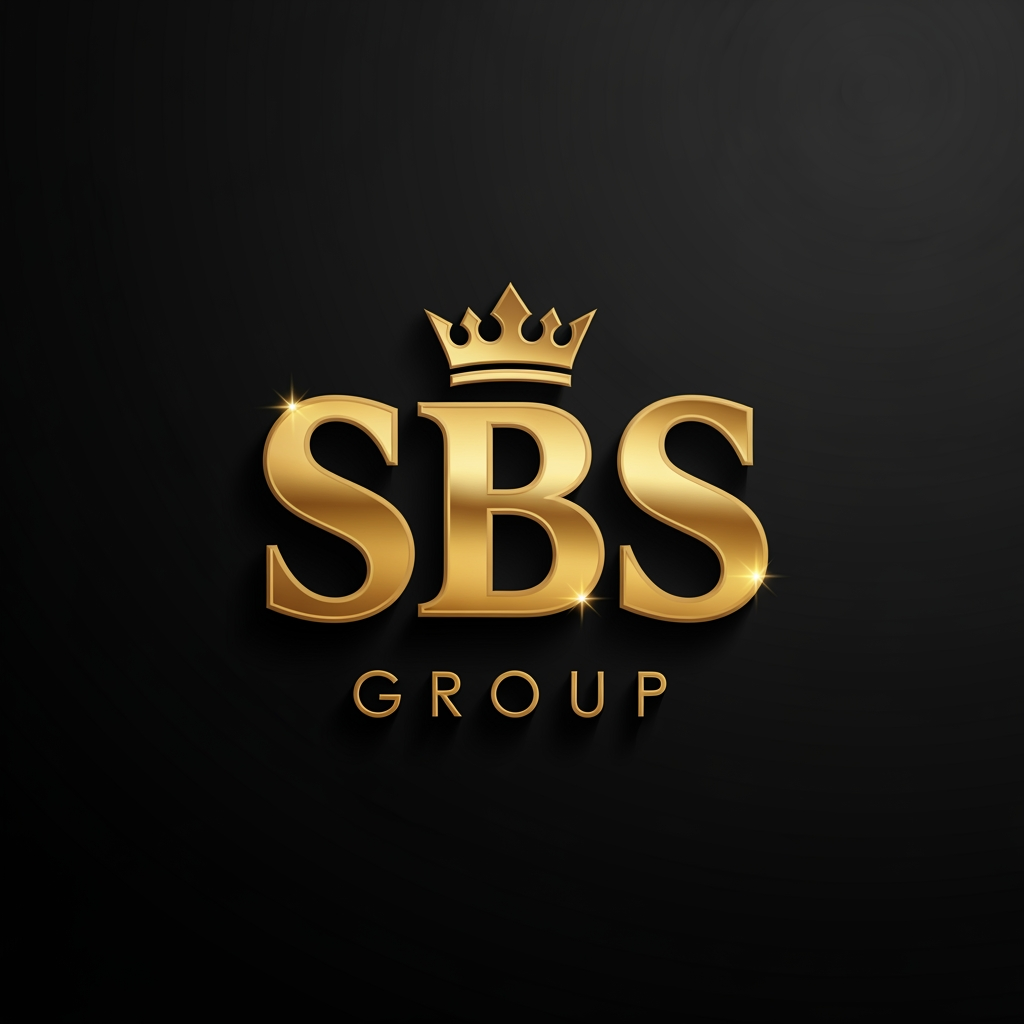 AI Design for Design a world-class luxury corporate logo for "SBS GROUP". The logo should represent a powerful Indian business empire with interests in hospitality, events, real estate, technology, and entertainment.
Create a bold SBS monogram as the centerpiece, crafted in premium metallic gold with elegant 3D detailing. Integrate a subtle royal crown above the initials, symbolizing leadership, legacy, and authority. The design must be minimal yet commanding, similar to the branding standards of luxury global corporations.
Use a black background with gold accents. Add sophisticated lighting, sharp edges, and premium metallic reflections. The word "GROUP" should appear beneath SBS in a clean, modern luxury font.
The logo must look outstanding when displayed on luxury cars, SUVs, office buildings, entrance gates, business cards, uniforms, and social media profiles.
Style: Luxury, Corporate, Royal, Powerful, Timeless, Premium.
Color Palette: Metallic Gold, Deep Black, Dark Charcoal.
Quality: Ultra-high-end branding, vector logo, award-winning design, professional corporate identity, 8K resolution.
Avoid: Racing logos, sports logos, cartoon elements, excessive effects, speed lines, flames, or gaming-style designs.