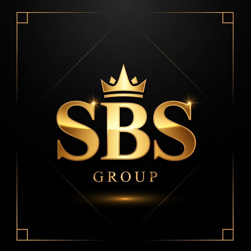 AI Design for Design a world-class luxury corporate logo for "SBS GROUP". The logo should represent a powerful Indian business empire with interests in hospitality, events, real estate, technology, and entertainment.
Create a bold SBS monogram as the centerpiece, crafted in premium metallic gold with elegant 3D detailing. Integrate a subtle royal crown above the initials, symbolizing leadership, legacy, and authority. The design must be minimal yet commanding, similar to the branding standards of luxury global corporations.
Use a black background with gold accents. Add sophisticated lighting, sharp edges, and premium metallic reflections. The word "GROUP" should appear beneath SBS in a clean, modern luxury font.
The logo must look outstanding when displayed on luxury cars, SUVs, office buildings, entrance gates, business cards, uniforms, and social media profiles.
Style: Luxury, Corporate, Royal, Powerful, Timeless, Premium.
Color Palette: Metallic Gold, Deep Black, Dark Charcoal.
Quality: Ultra-high-end branding, vector logo, award-winning design, professional corporate identity, 8K resolution.
Avoid: Racing logos, sports logos, cartoon elements, excessive effects, speed lines, flames, or gaming-style designs.