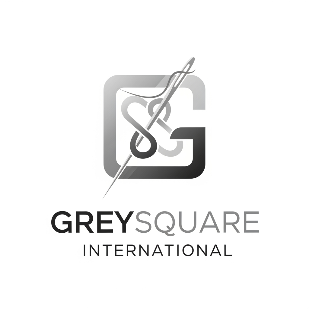 AI Design for i want to create a logo with name GreySquare International its a agency which connects fashion brand buyer and knitted garment manufacturers