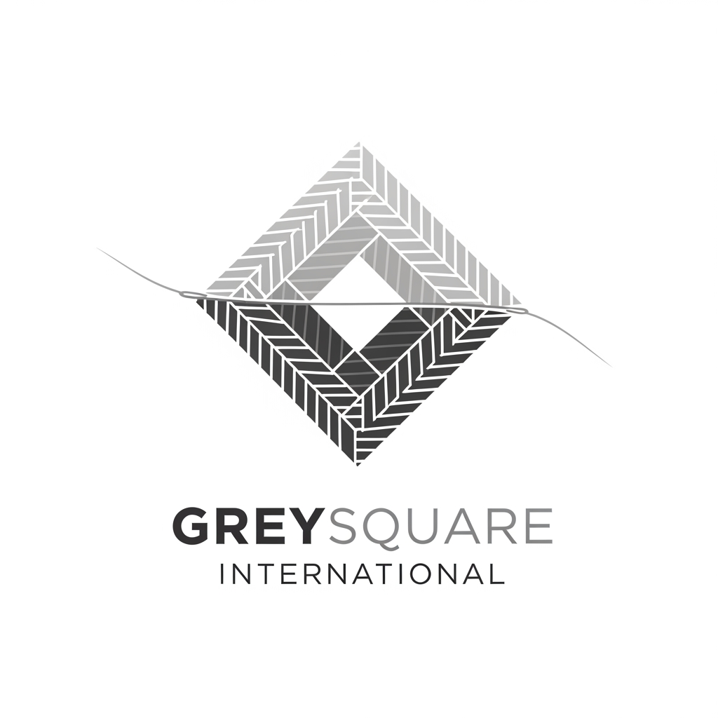 AI Design for i want to create a logo with name GreySquare International its a agency which connects fashion brand buyer and knitted garment manufacturers