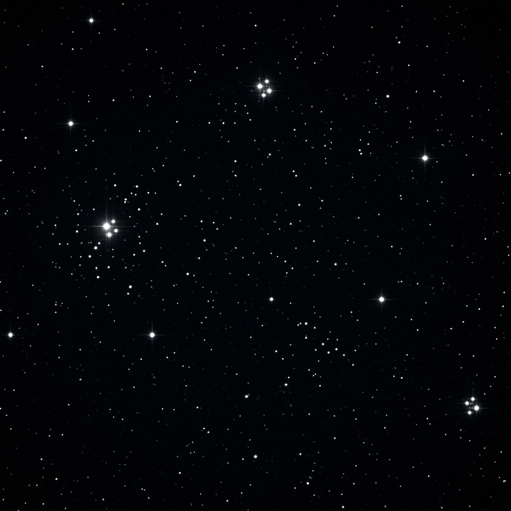 AI Design for only white stars on night sky