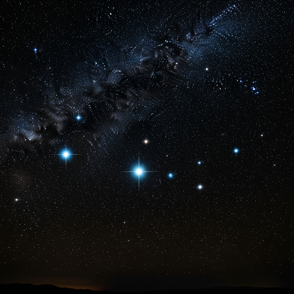 AI Design for black sky with stars