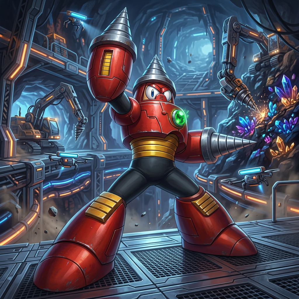 AI Design for Make it Futuristic background in earth mines