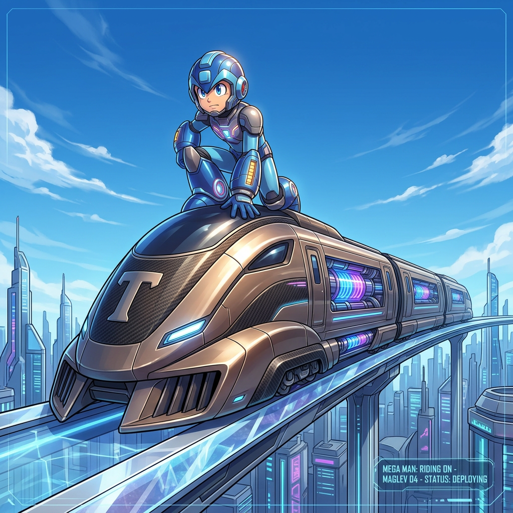 AI Design for make it futuristic with only Megaman ride ON Train