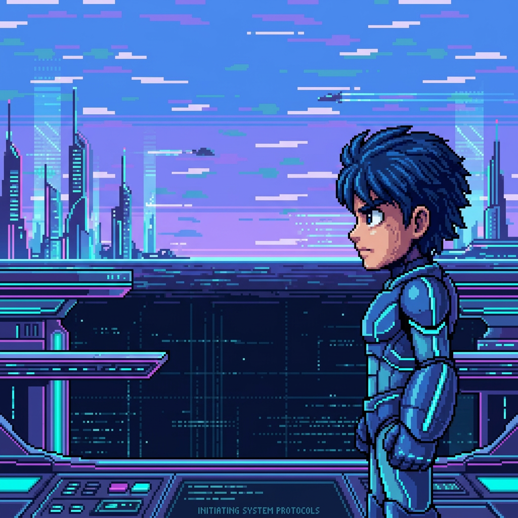 AI Design for make it futuristic and without MEGAMAN IV