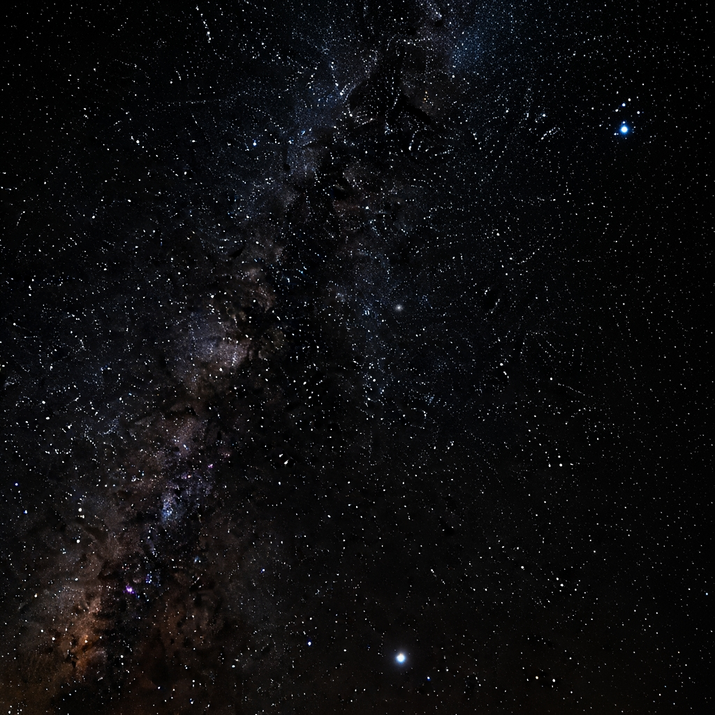 AI Design for black sky with stars