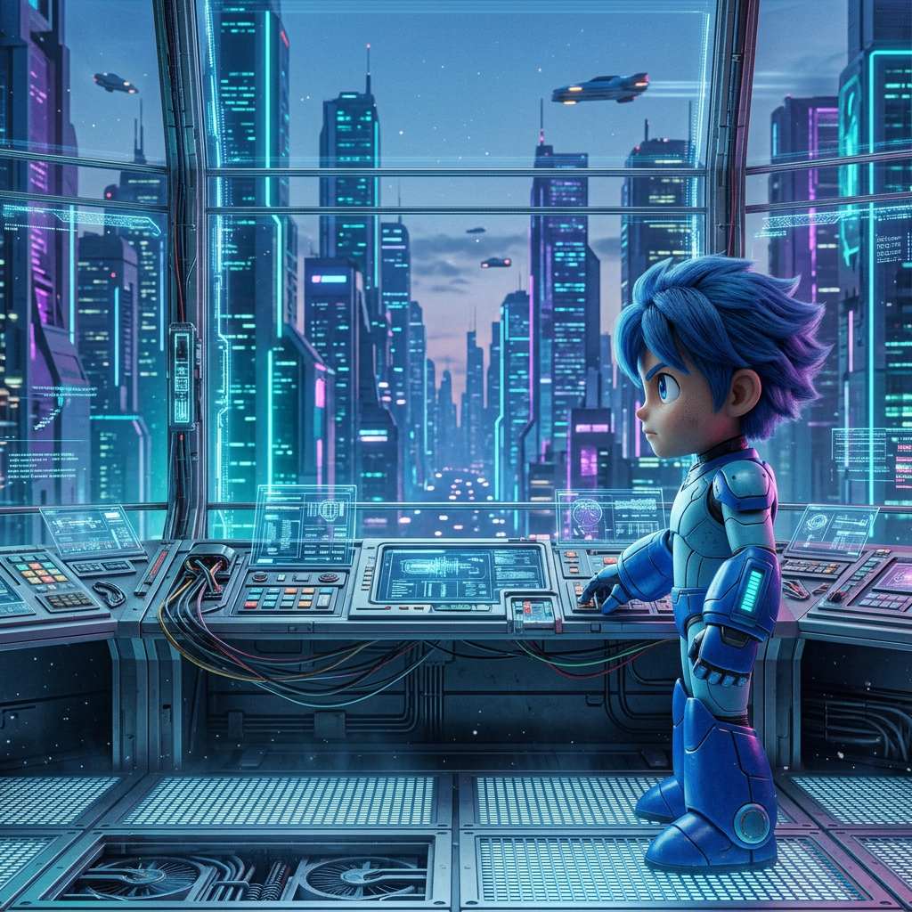 AI Design for make it futuristic and without MEGAMAN IV