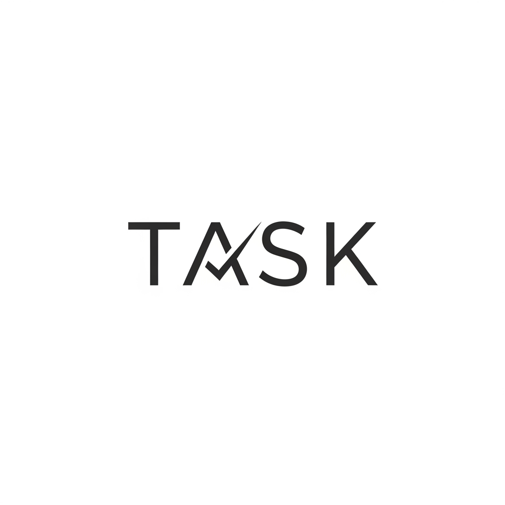 AI Design for create logo...simple and minimal like apple, kia, and audi....in the name "TASK"