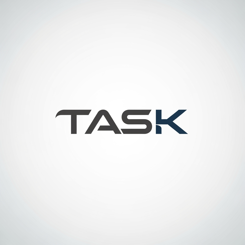 AI Design for create logo...simple and minimal like apple, kia, and audi....in the name "TASK"