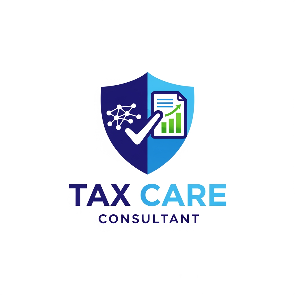 AI Design for My client's business is to tax file, NTN , Trademark register , logo register such kind of services he provides in Pakistan offline. He want to start provide these services online through Facebook and social media. create the logo of his page. His page name is "Tax Care Consultant"