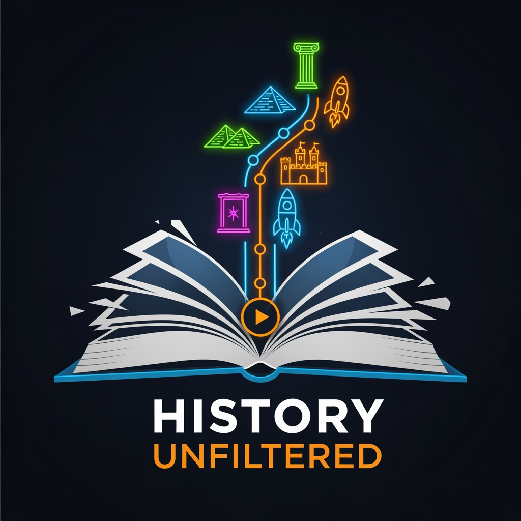 AI Design for i WANT TO MAKE A YOUTUBE CHANNEL LOGO FOR A HISTORY DOCUMENTRY CHANNEL WHICH IS FOCUSED TO LEARN HISTORY TO GENERATION Z IN MUCH INTERESTING WAYS . PLEASE GENERATE LOGO PROMT