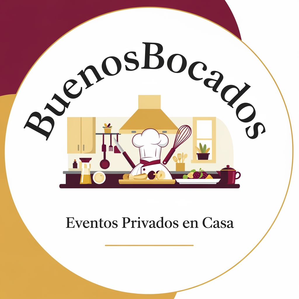 AI Design for i want to create the logo for my brand. The brand calls BuenosBocados, and is a bradn of gastronomy , I want to do private events in people´s home