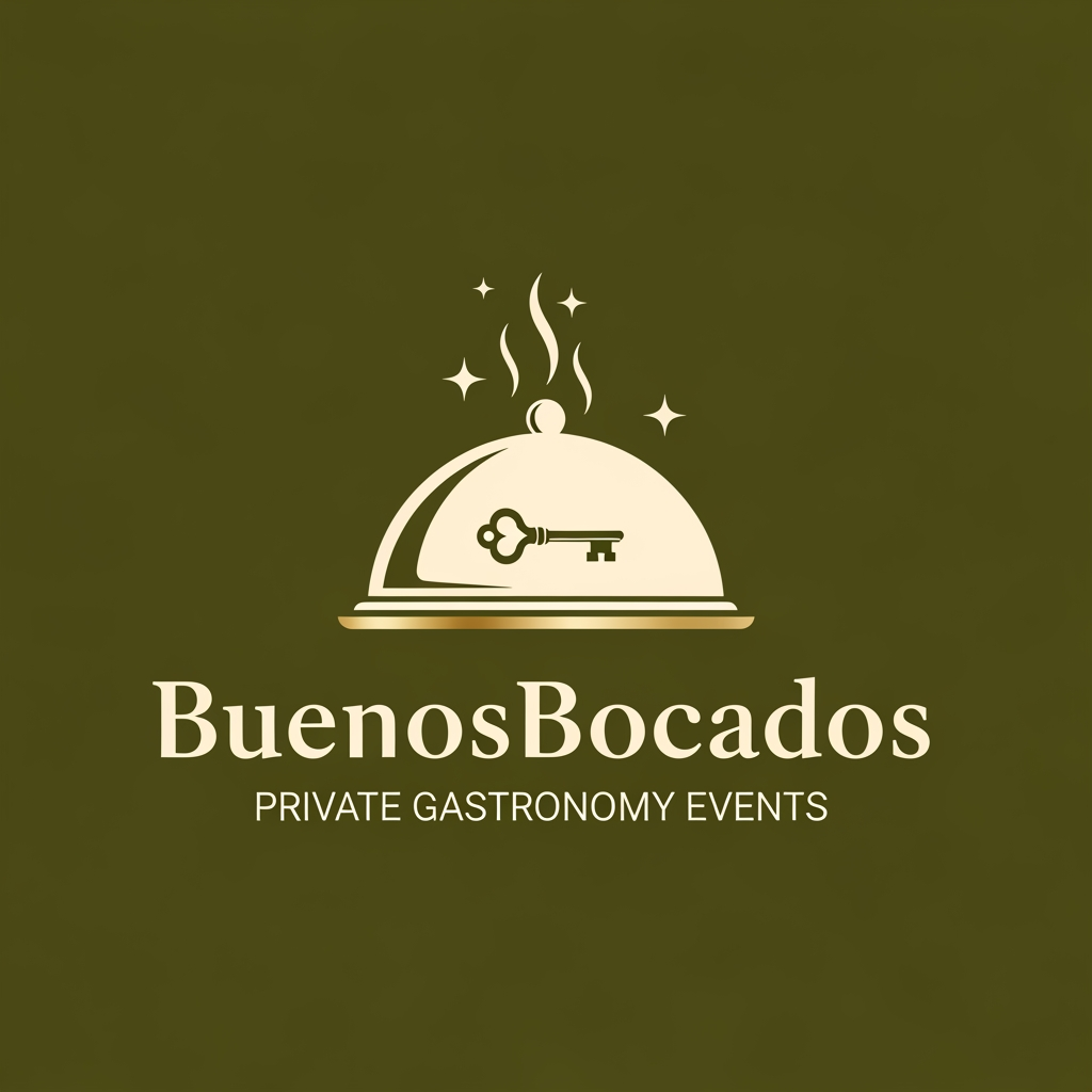 AI Design for i want to create the logo for my brand. The brand calls BuenosBocados, and is a bradn of gastronomy , I want to do private events in people´s home