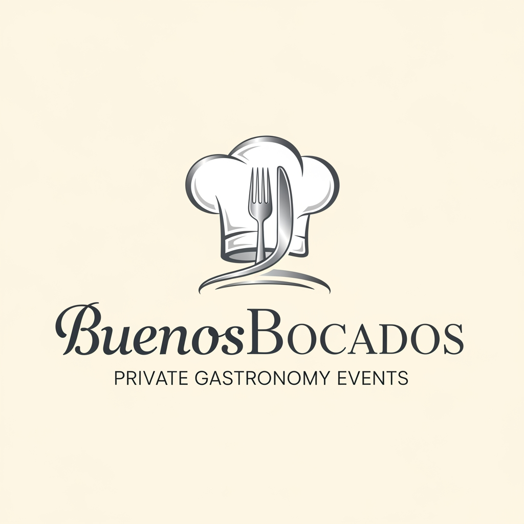 AI Design for i want to create the logo for my brand. The brand calls BuenosBocados, and is a bradn of gastronomy , I want to do private events in people´s home
