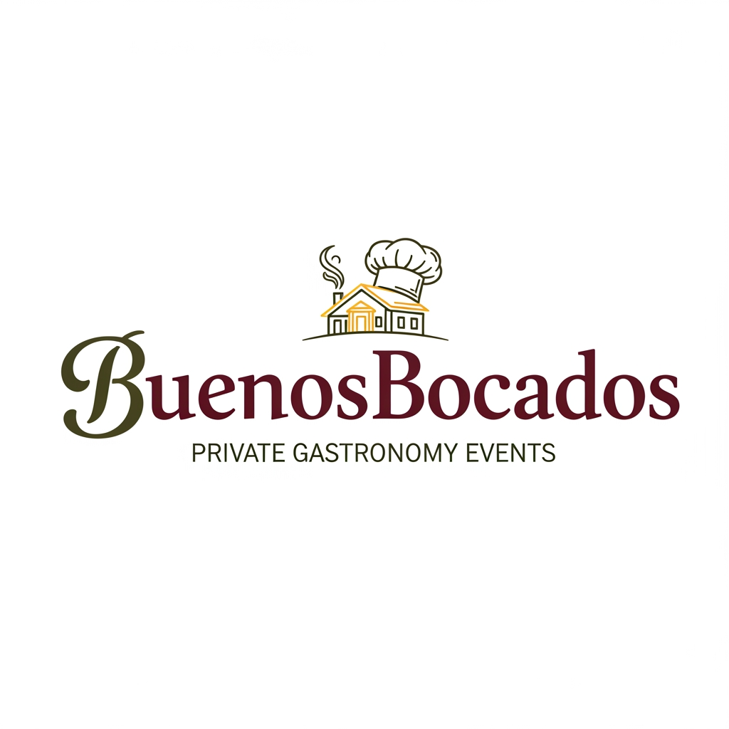 AI Design for i want to create the logo for my brand. The brand calls BuenosBocados, and is a bradn of gastronomy , I want to do private events in people´s home