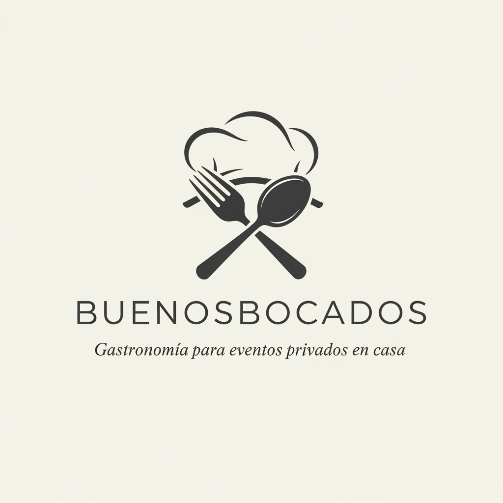 AI Design for i want to create the logo for my brand. The brand calls BuenosBocados, and is a bradn of gastronomy , I want to do private events in people´s home