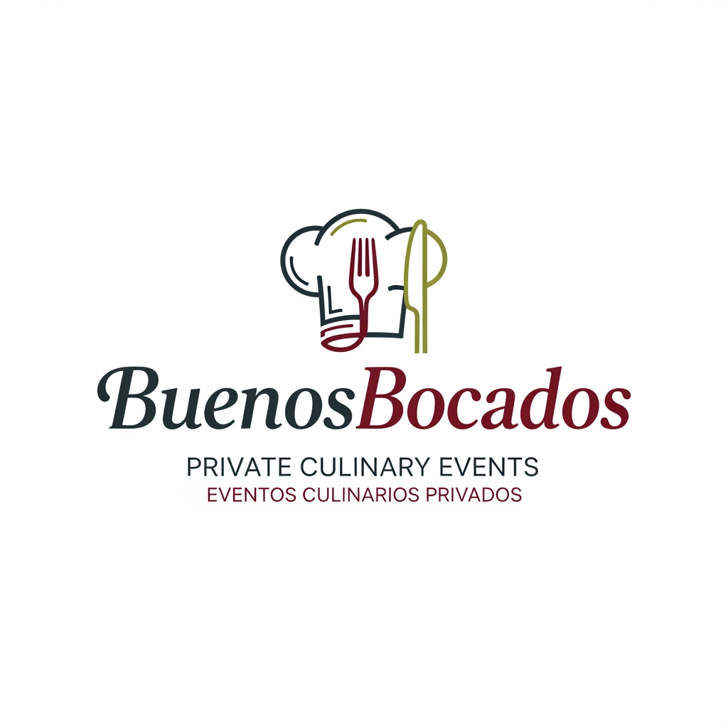 AI Design for i want to create the logo for my brand. The brand calls BuenosBocados, and is a bradn of gastronomy , I want to do private events in people´s home