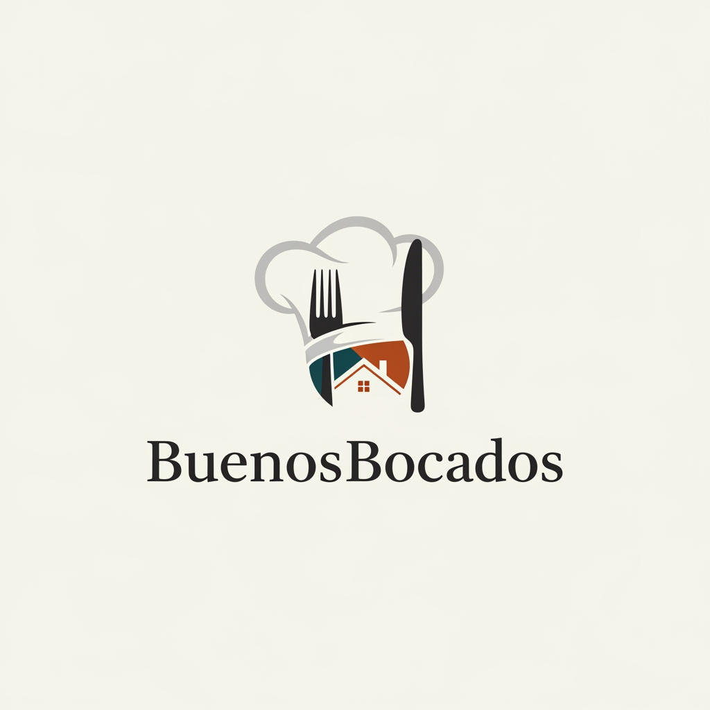 AI Design for i want to create the logo for my brand. The brand calls BuenosBocados, and is a bradn of gastronomy , I want to do private events in people´s home