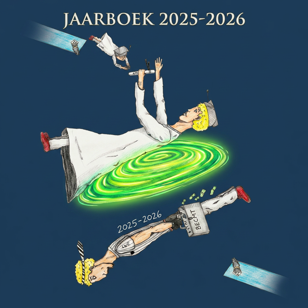 AI Design for kan je deze foto verwerken tot een kaft, mooier maken, scherper en er 'jaarboek 2025-2026' als titel in zetten en de achtergrond properder wit
maak exact hetzelfde maar als afbeelding dus nog niet op de kaft zelf,
geef er een neutrale donkerblauwe achtergrond bij en maak het portaal feller zoals het eerst eprobeersel