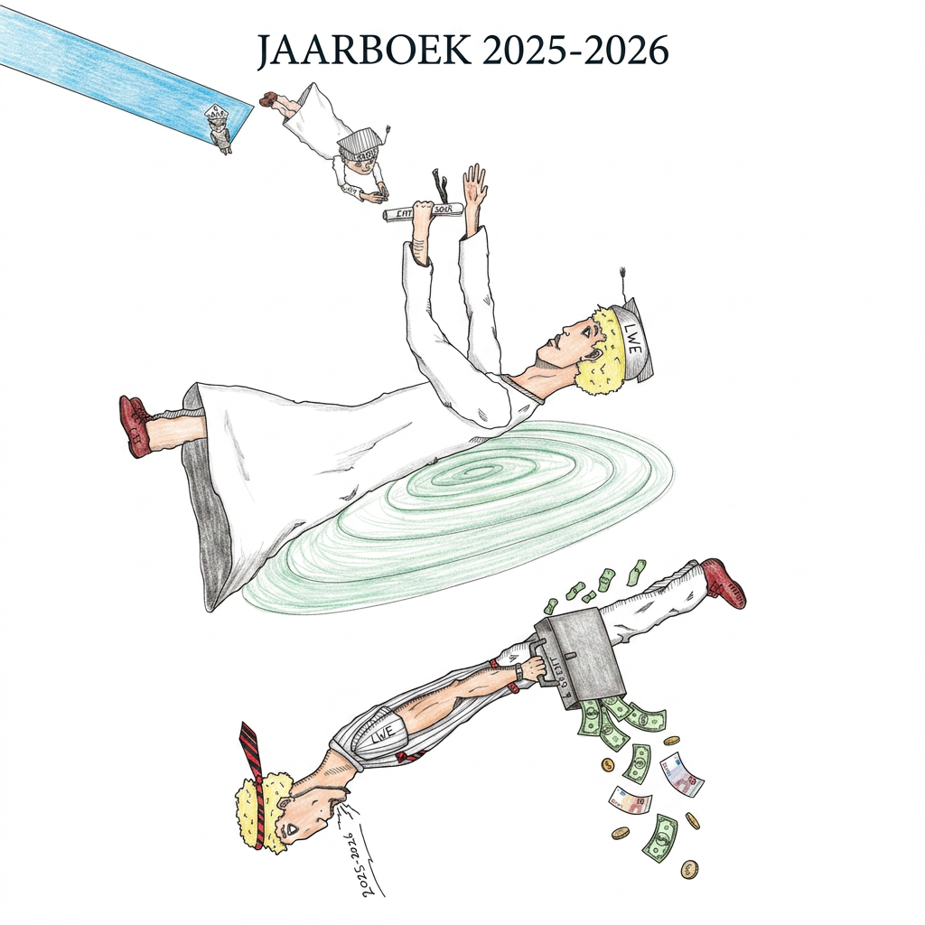 AI Design for kan je deze foto verwerken tot een kaft, mooier maken, scherper en er 'jaarboek 2025-2026' als titel in zetten en de achtergrond properder wit
maak exact hetzelfde maar als afbeelding dus nog niet op de kaft zelf