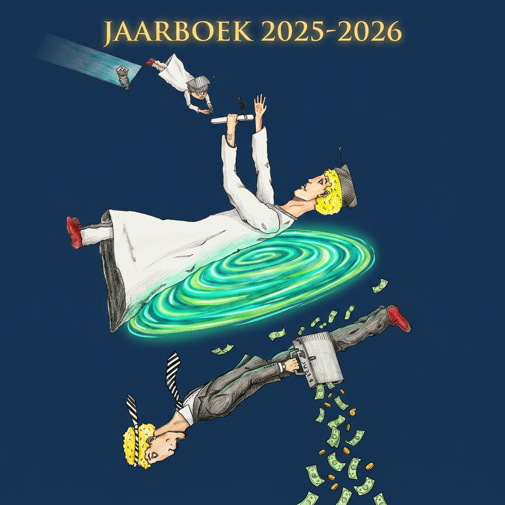 AI Design for kan je deze foto verwerken tot een kaft, mooier maken, scherper en er 'jaarboek 2025-2026' als titel in zetten en de achtergrond properder wit
maak exact hetzelfde maar als afbeelding dus nog niet op de kaft zelf,
geef er een neutrale donkerblauwe achtergrond bij en maak het portaal feller zoals het eerst eprobeersel.
Het laatste probeersel is perfect, laat het geld in de koffer ook langs beneden vallen en verwijder de onderste springplank
ALLEEN DEONDERSTE, DE BOVENSTEMOETBLIJVENZOALSDE originele foto
laat het portaal ook qua vorm zoals de originele foto
OKE HOU DE LAATSTE OPTIE, MAAR VERWIJDER AL DE TEKST IN DE AFBEELDING